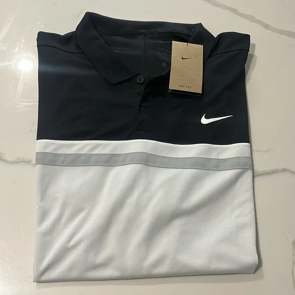 Nike Black and White Performance Polo Shirt new with tags!  Mens XXL - Picture 5 of 5